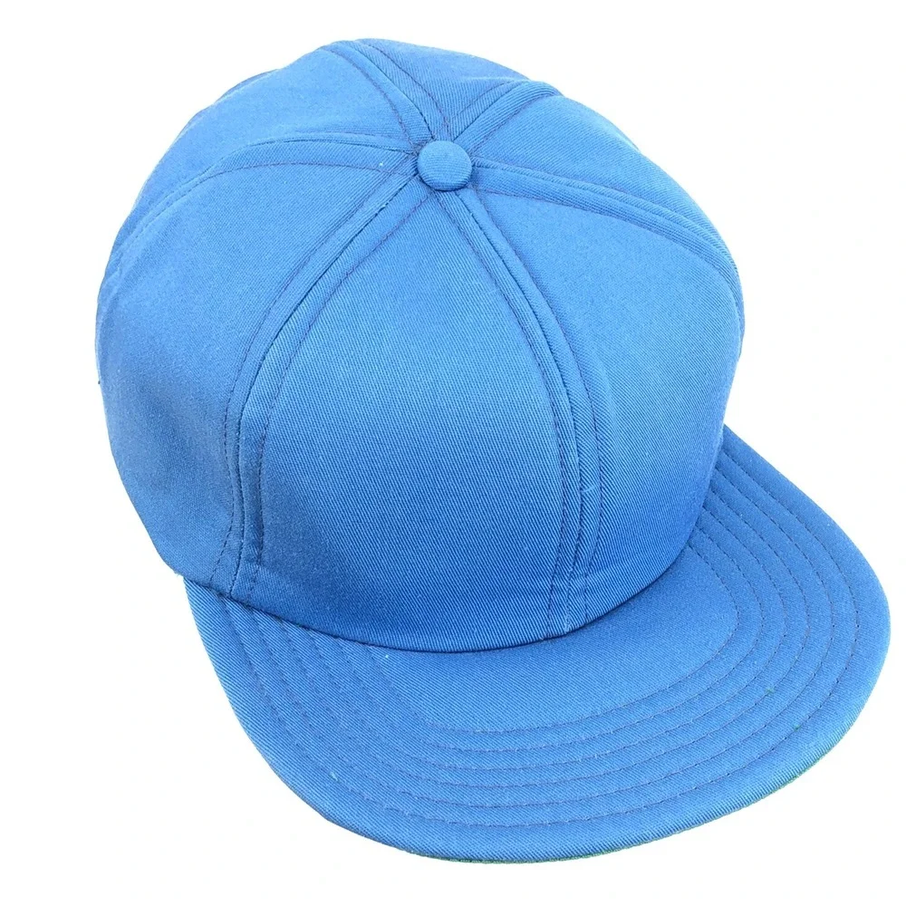Vintage Blank Trucker Hat Cap Snapback Light Carolina Blue 90s Y2K Deadstock Sky